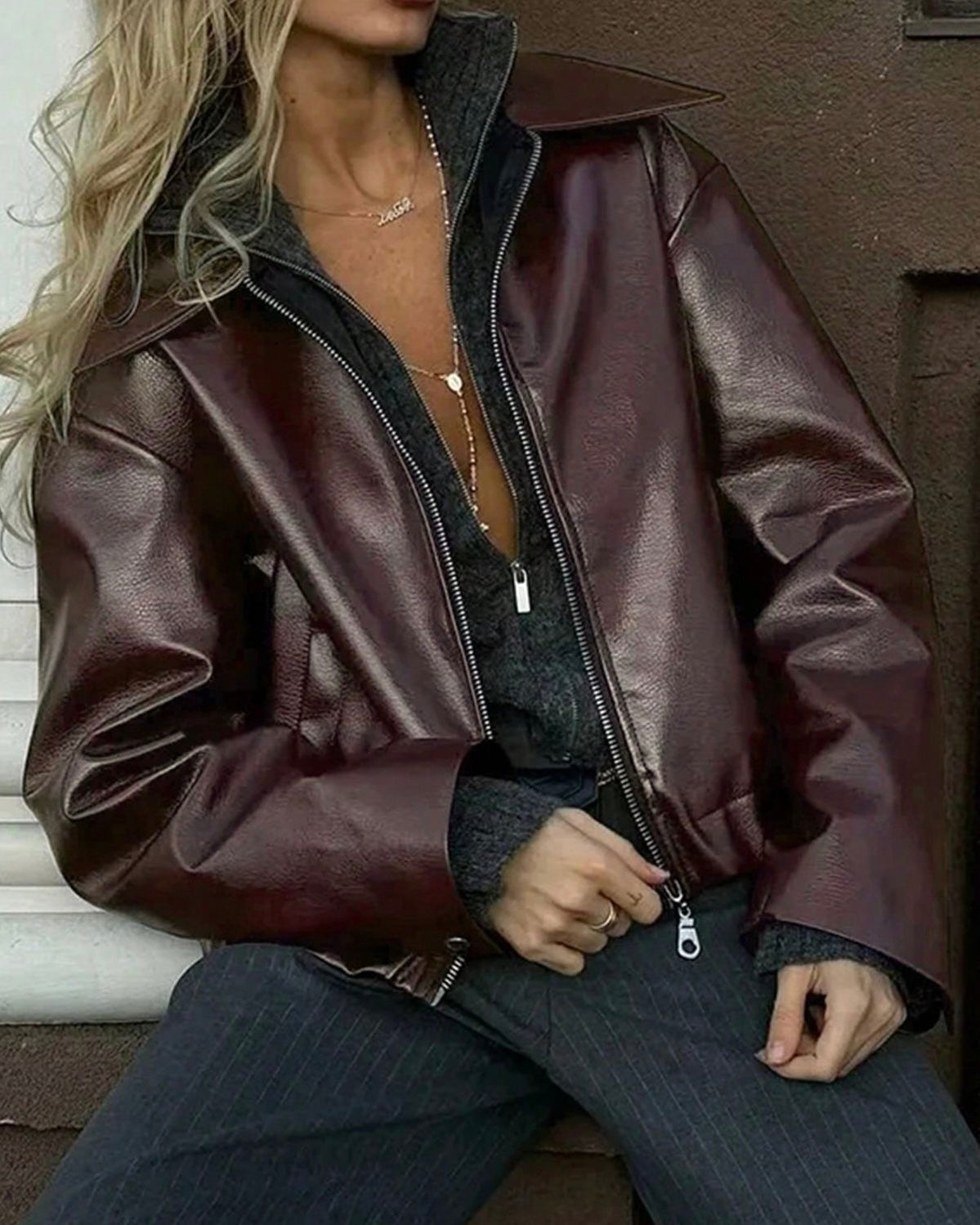 Burgundy Jacket