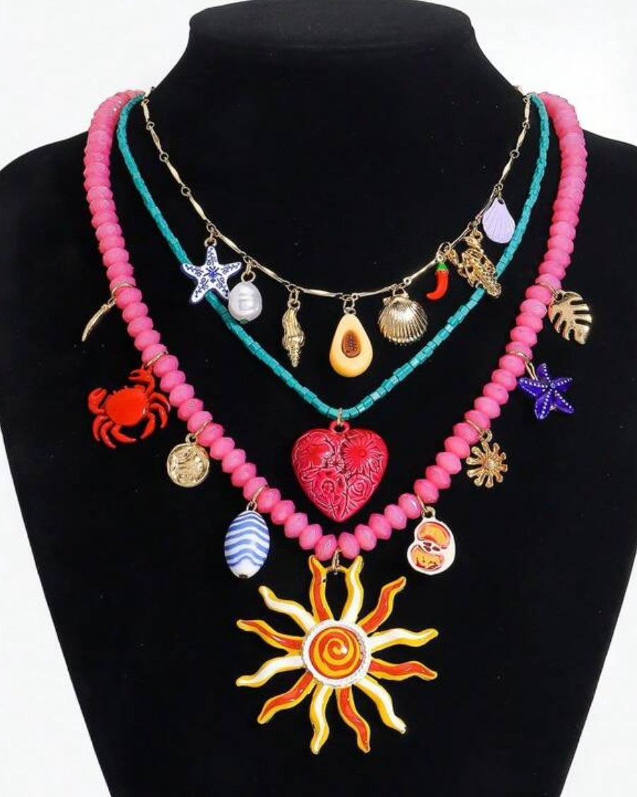 Sunflower Necklace Set