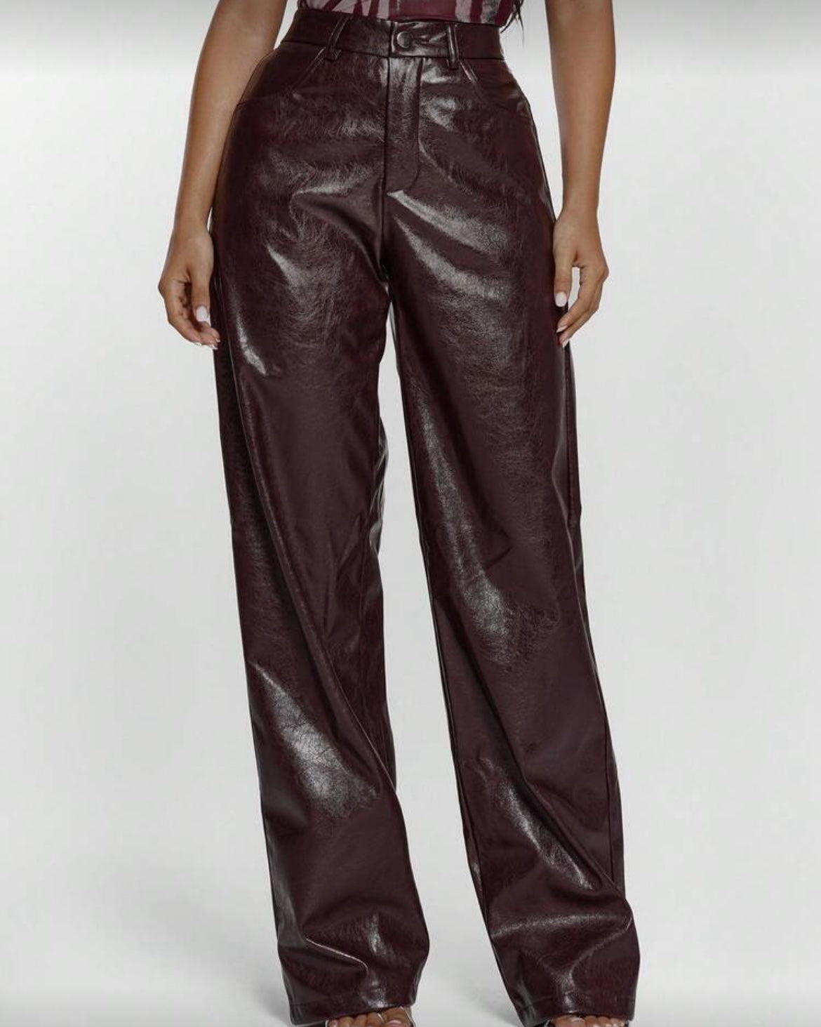 ‘Rouge’ Faux Leather Pants