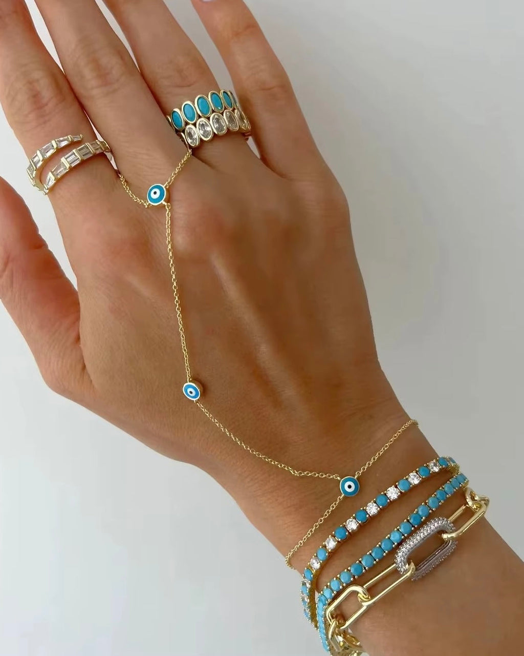 ‘Elsy’ Hand Chain - RUBY BEIRUT