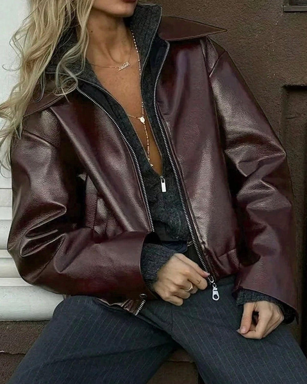 Burgundy Jacket