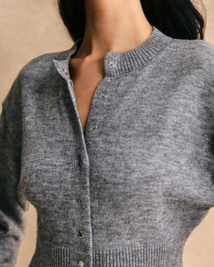 Grey Cardigan Top