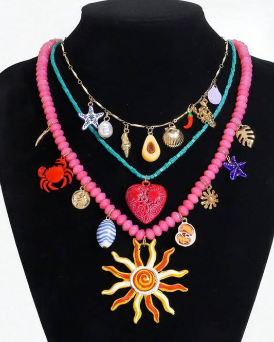 Sunflower Necklace Set