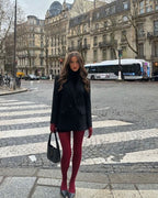 Burgundy tights