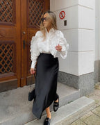 Brown Silk Skirt